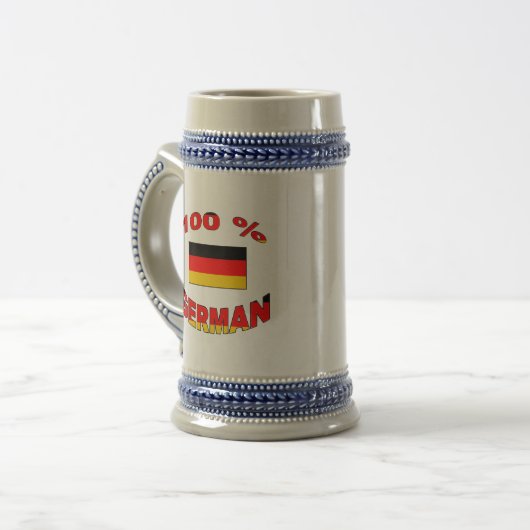 100% Deutscher Bierglas (Vorderseite Links)