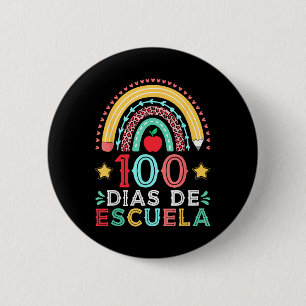 100 Dias De Escuela Rainbow Spanischer Lehrer Button