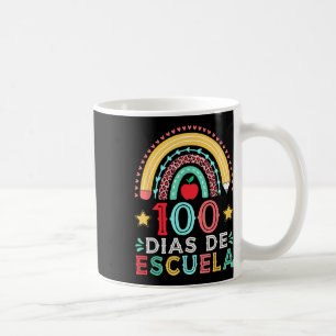 100 Dias De Escuela Rainbow Spanischer Lehrer Kaffeetasse
