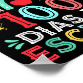 100 Dias De Escuela Rainbow Spanischer Lehrer Poster (Ecke)