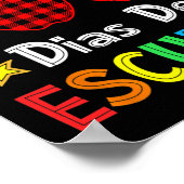100 Dias de Escuela Spanien Happy 100. Tag des Sch Poster (Ecke)