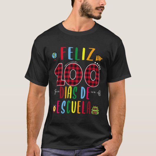 100 Dias de la Escuela T-Shirt 100 Tage Schulsaal (Vorderseite)