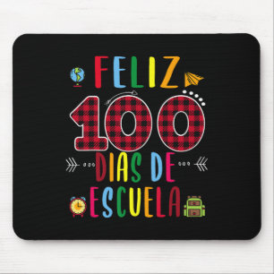 100 Dias de la Escuela T-Shirt 100 Tage Schulsaal Mousepad