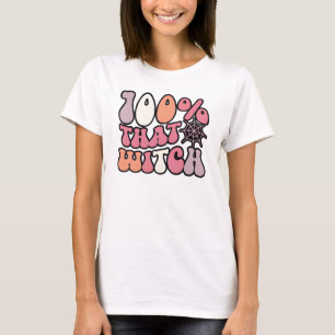 100 % dieser Hexe Retro Fun Halloween Hexe T-Shirt