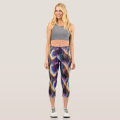 100 % dieser Mama Abstraktes Muster Capri Leggings (Vorderseite)