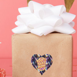 100 % dieser Mama Abstraktes Muster Herz-Aufkleber