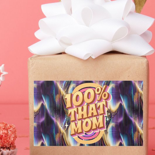 100 % dieser Mama Abstraktes Muster Rechteckiger Aufkleber