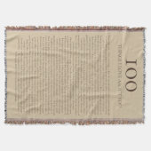 100 Dinge, die ich an dir liebe - Personalisierbar Decke (Vorderseite)