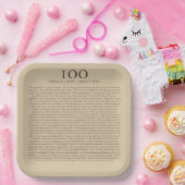 100 Dinge, die ich an dir liebe - Personalisierbar Pappteller (Party)