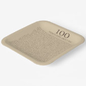 100 Dinge, die ich an dir liebe - Personalisierbar Pappteller (Gewinkelt)