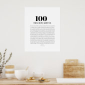 100 Dinge, die ich an dir liebe - Personalisierbar Poster (Küche)