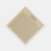 100 Dinge, die ich an dir liebe - Personalisierbar Serviette (Ecke)
