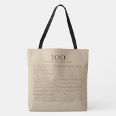 100 Dinge, die ich an dir liebe - Personalisierbar Tasche (Vorderseite)