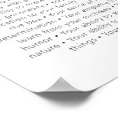 100 Dinge, die ich über Sie Liebe Moderne Minimali Poster (Ecke)