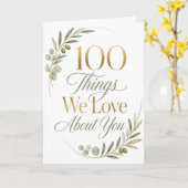 100 Dinge, die wir an dir lieben Karte (Gelbe Blume)