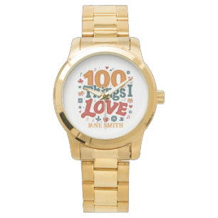 100 Dinge I Liebe" Design - einzigartig und Person Armbanduhr