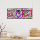 100 Dollar 3, Art Signature Poster (Küche)