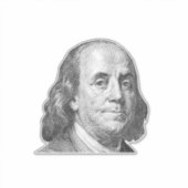 100 Dollar, Benjamin Franklin Aufkleber (Vorderseite)