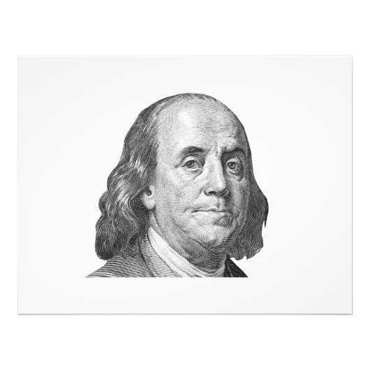 100 Dollar, Benjamin Franklin Fotodruck (Vorne)
