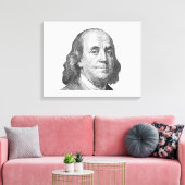 100 Dollar, Benjamin Franklin Leinwanddruck (Insitu (Wohnzimmer))