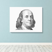 100 Dollar, Benjamin Franklin Leinwanddruck (Insitu (Holzboden))