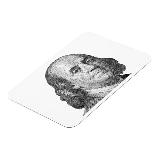 100 Dollar, Benjamin Franklin Magnet (Linke Seite)