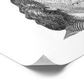 100 Dollar, Benjamin Franklin Poster (Ecke)