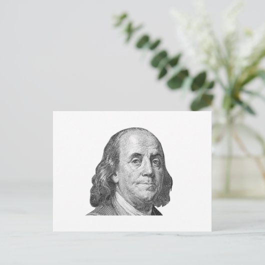 100 Dollar, Benjamin Franklin Postkarte (Stehend Vorderseite)