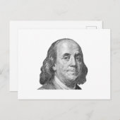 100 Dollar, Benjamin Franklin Postkarte (Vorne/Hinten)
