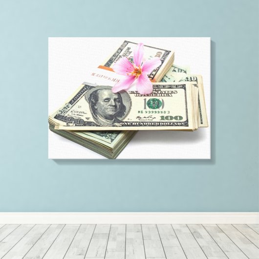 100 dollar bills  leinwanddruck (Insitu (Holzboden))