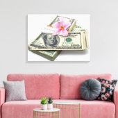 100 dollar bills  leinwanddruck (Insitu (Wohnzimmer))