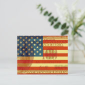 100-Dollar-Flagge Postkarte (Stehend Vorderseite)