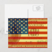 100-Dollar-Flagge Postkarte (Vorne/Hinten)