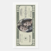 100-Dollar-Foto Hochzeit Serviette (Vorderseite)