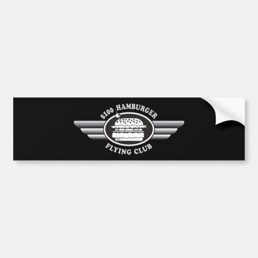 100 Dollar-Hamburger - Fliegen-Verein Autoaufkleber (Vorne)