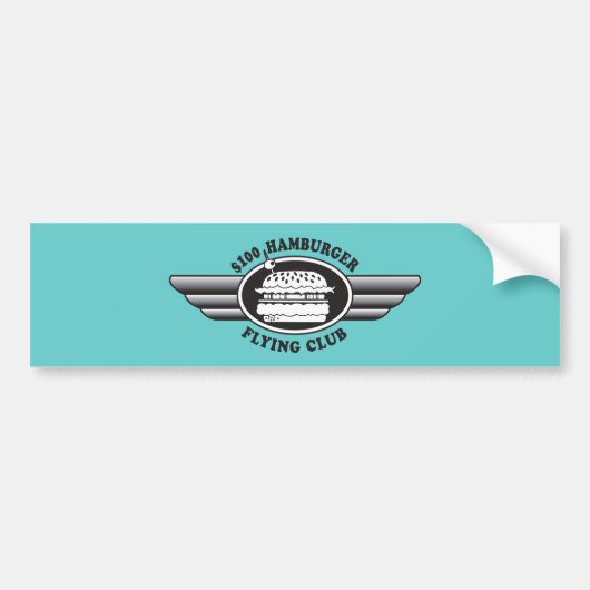 100 Dollar Hamburger - Flying Club Autoaufkleber (Vorne)