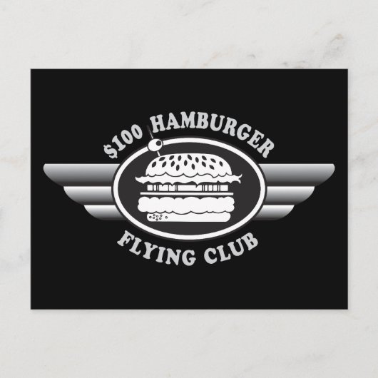 100 Dollar Hamburger - Flying Club Postkarte (Vorderseite)