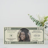 100-Dollar-Schein-Foto-Abschluss Ankündigung (Stehend Vorderseite)