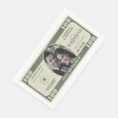 100-Dollar-Schein-Foto-Hochzeit Serviette (Ecke)