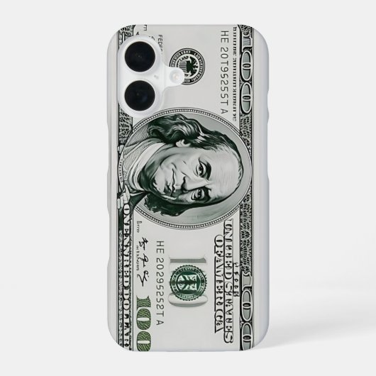 100-Dollar-Schein iPhone 16 Hülle (Rückseite)