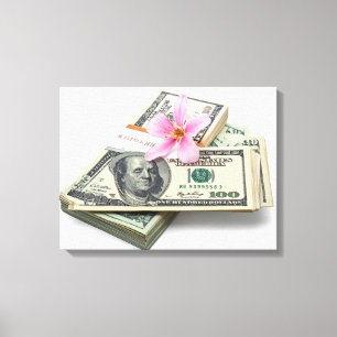 100-Dollar-Scheine  Leinwanddruck
