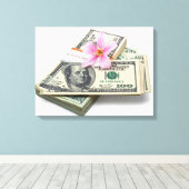 100-Dollar-Scheine  Leinwanddruck (Insitu (Holzboden))