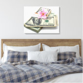 100-Dollar-Scheine  Leinwanddruck (Insitu (Schlafzimmer))