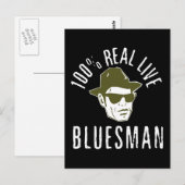 100 % echte Live-Bluesman-Postkarte Postkarte (Vorne/Hinten)