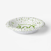 100. Elegantes Centenarian Party Grün/Weiß Pappteller (Gewinkelt)