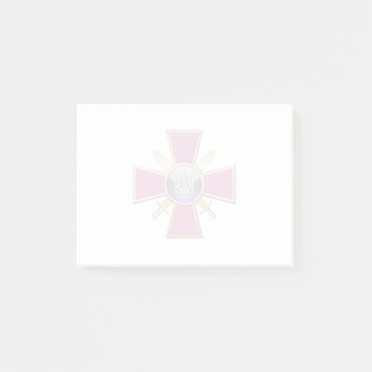 [100] Emblem der ukrainischen Landstreitkräfte Post-it Klebezettel (Vorderseite)
