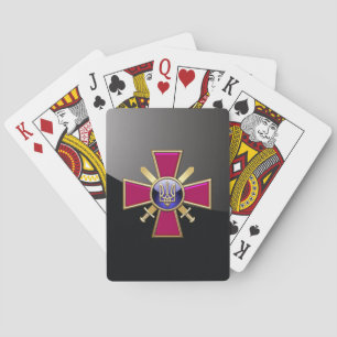 [100] Emblem der ukrainischen Landstreitkräfte Spielkarten
