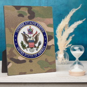 [100] Emblem des U.S. Defense Attaché System (DAS) Fotoplatte