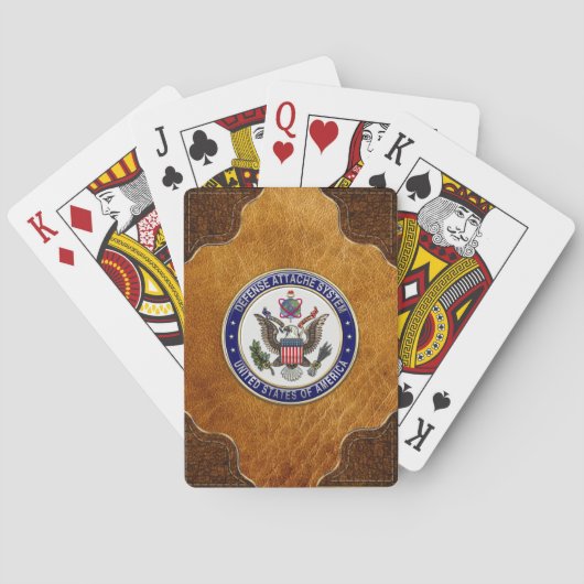 [100] Emblem des U.S. Defense Attaché System (DAS) Spielkarten (Rückseite)