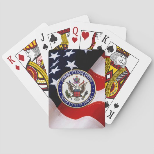 [100] Emblem des U.S. Defense Attaché System (DAS) Spielkarten (Rückseite)